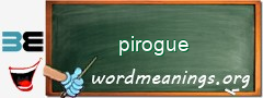 WordMeaning blackboard for pirogue